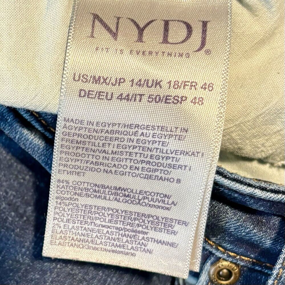 NYDJ Skinny Denim Jeans Women's Size 14 Lift Tuck Technology Medium Wash - Picture 6 of 10